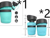 HKM-637203 Portable Silicone Pet Water Bottle - 520ML Travel Cup in Sky Blue, Rose Red, and Blue Green
