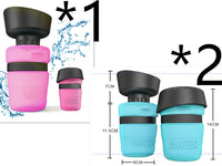 HKM-637203 Portable Silicone Pet Water Bottle - 520ML Travel Cup in Sky Blue, Rose Red, and Blue Green