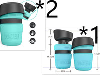 HKM-637203 Portable Silicone Pet Water Bottle - 520ML Travel Cup in Sky Blue, Rose Red, and Blue Green