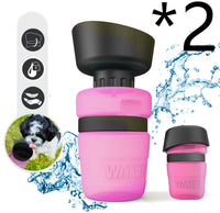 HKM-637203 Portable Silicone Pet Water Bottle - 520ML Travel Cup in Sky Blue, Rose Red, and Blue Green