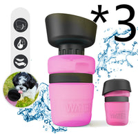 HKM-637203 Portable Silicone Pet Water Bottle - 520ML Travel Cup in Sky Blue, Rose Red, and Blue Green