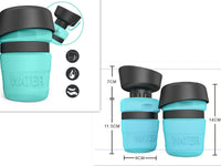 HKM-637203 Portable Silicone Pet Water Bottle - 520ML Travel Cup in Sky Blue, Rose Red, and Blue Green