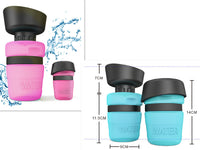 HKM-637203 Portable Silicone Pet Water Bottle - 520ML Travel Cup in Sky Blue, Rose Red, and Blue Green