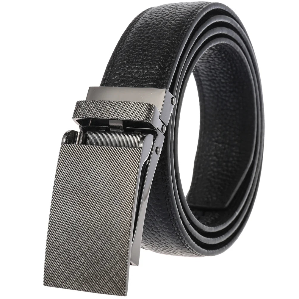 HKM-348755 Men's Genuine Leather Belt with Turquoise Inlay, Size 3.0, Model LY33-000015-5