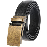 HKM-348755 Men's Genuine Leather Belt with Turquoise Inlay, Size 3.0, Model LY33-000015-5