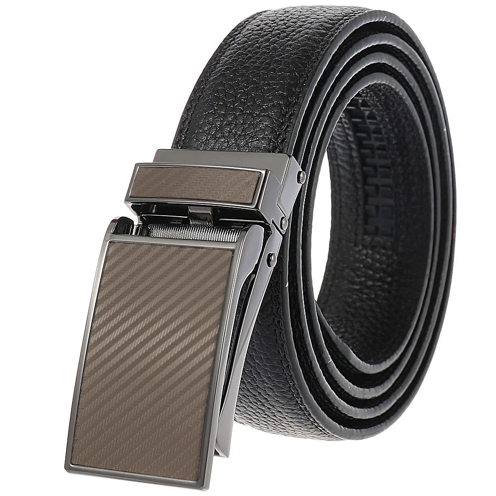 HKM-348755 Men's Genuine Leather Belt with Turquoise Inlay, Size 3.0, Model LY33-000015-5