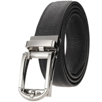 HKM-348755 Men's Genuine Leather Belt with Turquoise Inlay, Size 3.0, Model LY33-000015-5