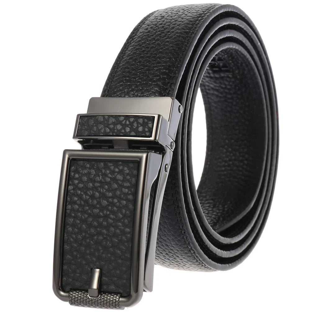 HKM-348755 Men's Genuine Leather Belt with Turquoise Inlay, Size 3.0, Model LY33-000015-5