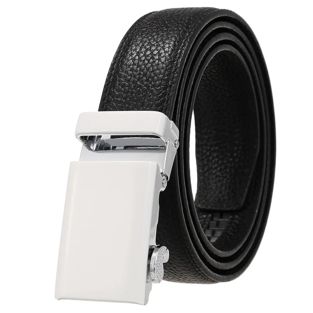 HKM-348755 Men's Genuine Leather Belt with Turquoise Inlay, Size 3.0, Model LY33-000015-5
