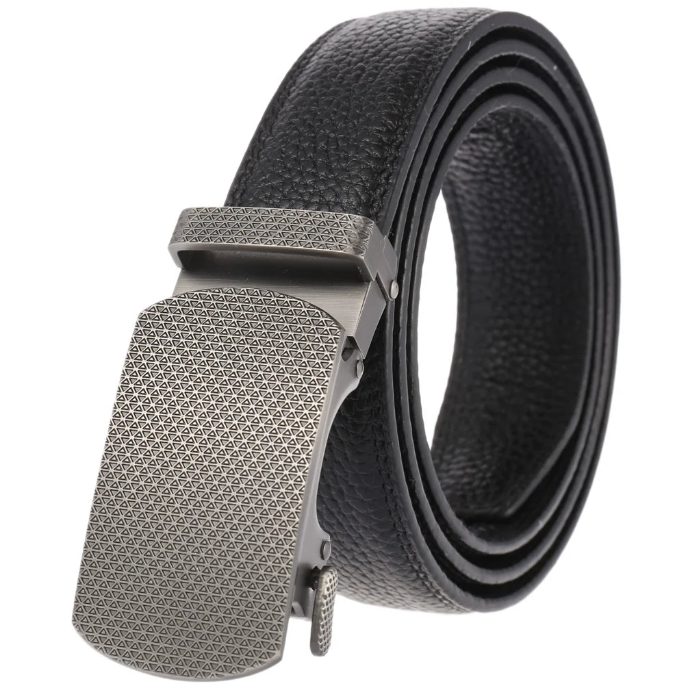 HKM-348755 Men's Genuine Leather Belt with Turquoise Inlay, Size 3.0, Model LY33-000015-5