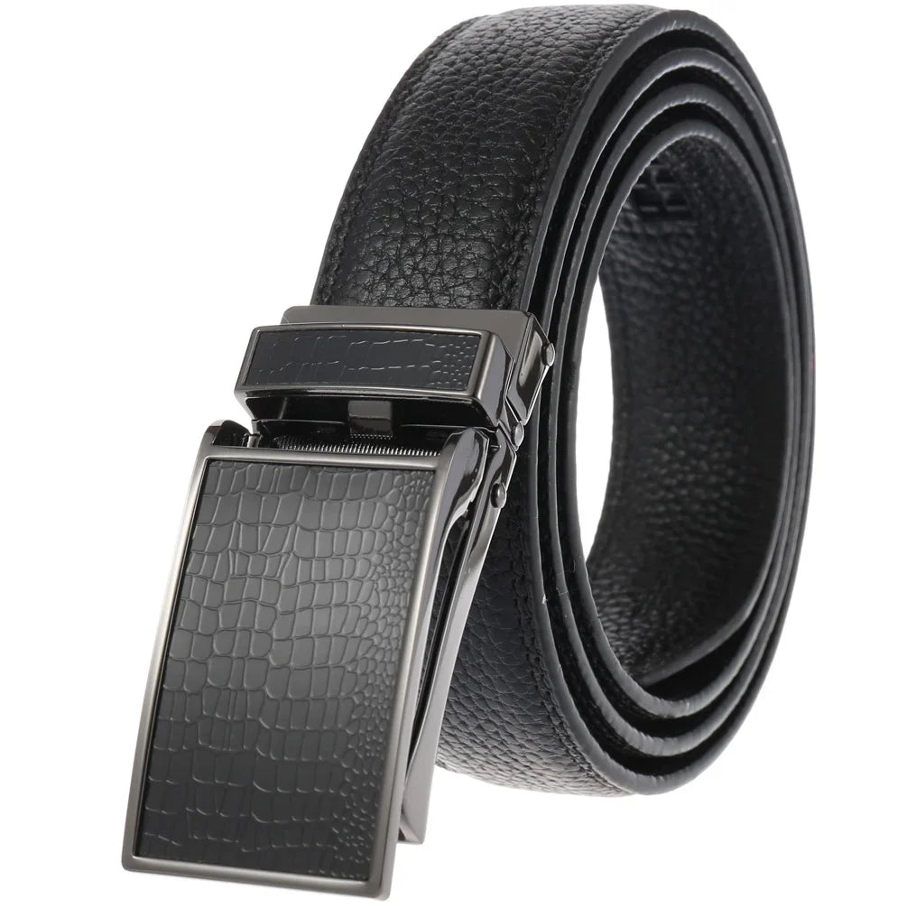 HKM-348755 Men's Genuine Leather Belt with Turquoise Inlay, Size 3.0, Model LY33-000015-5