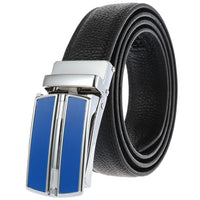 HKM-348755 Men's Genuine Leather Belt with Turquoise Inlay, Size 3.0, Model LY33-000015-5