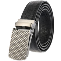 HKM-348755 Men's Genuine Leather Belt with Turquoise Inlay, Size 3.0, Model LY33-000015-5