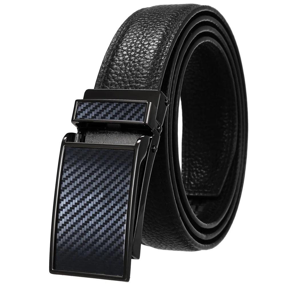 HKM-348755 Men's Genuine Leather Belt with Turquoise Inlay, Size 3.0, Model LY33-000015-5