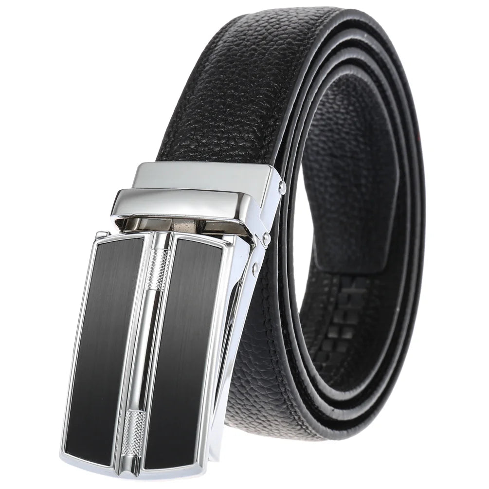 HKM-348755 Men's Genuine Leather Belt with Turquoise Inlay, Size 3.0, Model LY33-000015-5