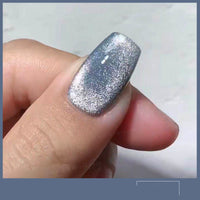 HKM-270483 Cat Eye Nail Polish Gel - Milk Tea Color - 7ml, Durable, Glossy Finish, Light-Cured Formula