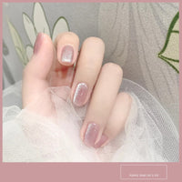 HKM-270483 Cat Eye Nail Polish Gel - Milk Tea Color - 7ml, Durable, Glossy Finish, Light-Cured Formula