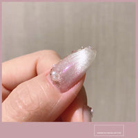 HKM-270483 Cat Eye Nail Polish Gel - Milk Tea Color - 7ml, Durable, Glossy Finish, Light-Cured Formula