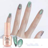 HKM-270483 Cat Eye Nail Polish Gel - Milk Tea Color - 7ml, Durable, Glossy Finish, Light-Cured Formula