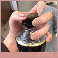HKM-270483 Cat Eye Nail Polish Gel - Milk Tea Color - 7ml, Durable, Glossy Finish, Light-Cured Formula