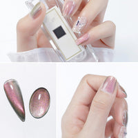 HKM-270483 Cat Eye Nail Polish Gel - Milk Tea Color - 7ml, Durable, Glossy Finish, Light-Cured Formula