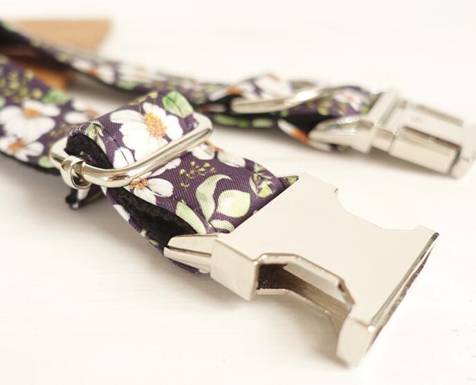 HKM-938579 Small Flower Print Pet Traction Set - Durable Polyester Material for Safety and Comfort