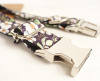 HKM-938579 Small Flower Print Pet Traction Set - Durable Polyester Material for Safety and Comfort
