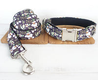 HKM-938579 Small Flower Print Pet Traction Set - Durable Polyester Material for Safety and Comfort