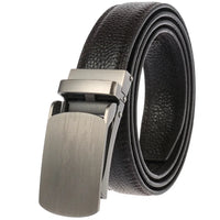 HKM-561171 Men's Automatic Buckle Cow Leather Belt - Durable Business Accessory