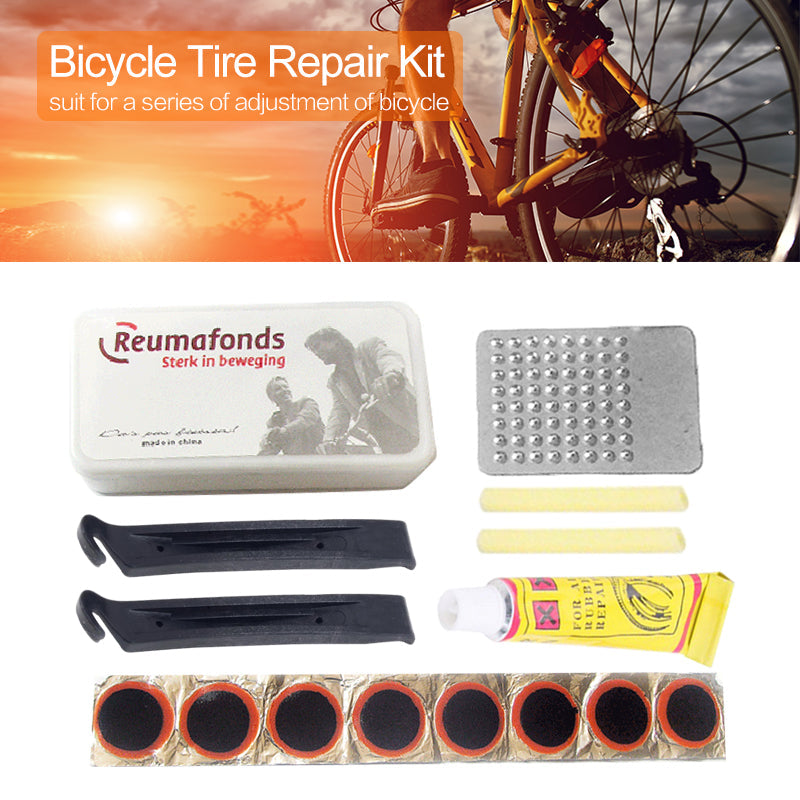 HKM-290771 Bicycle Tire Repair Kit with Essential Tools and Puncture Patches