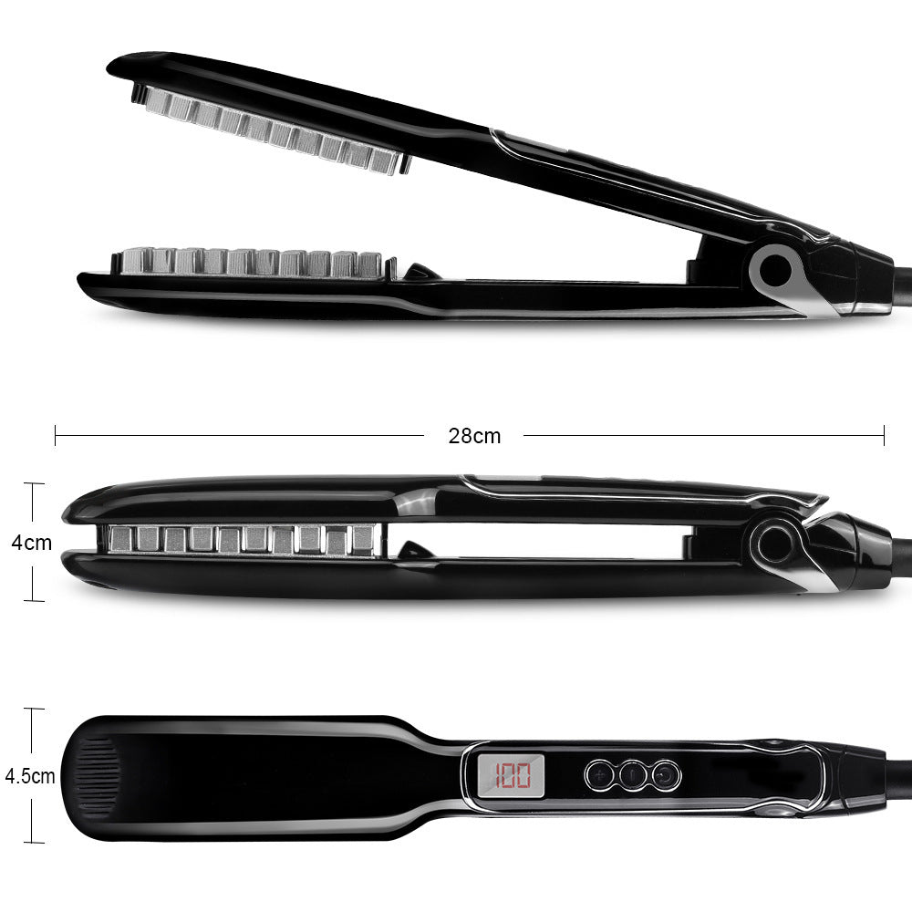 HKM-713363 Digital Flat Iron for Hair Styling with LCD Display - Tourmaline Ceramic & Adjustable Temperature Control
