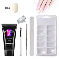 HKM-334867 Painless Gel Nail Art Set with Portable Case and Dual-Light Nail Lamp, 18-Piece Manicure Kit