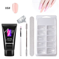 HKM-334867 Painless Gel Nail Art Set with Portable Case and Dual-Light Nail Lamp, 18-Piece Manicure Kit