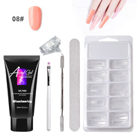 HKM-334867 Painless Gel Nail Art Set with Portable Case and Dual-Light Nail Lamp, 18-Piece Manicure Kit
