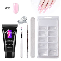 HKM-334867 Painless Gel Nail Art Set with Portable Case and Dual-Light Nail Lamp, 18-Piece Manicure Kit