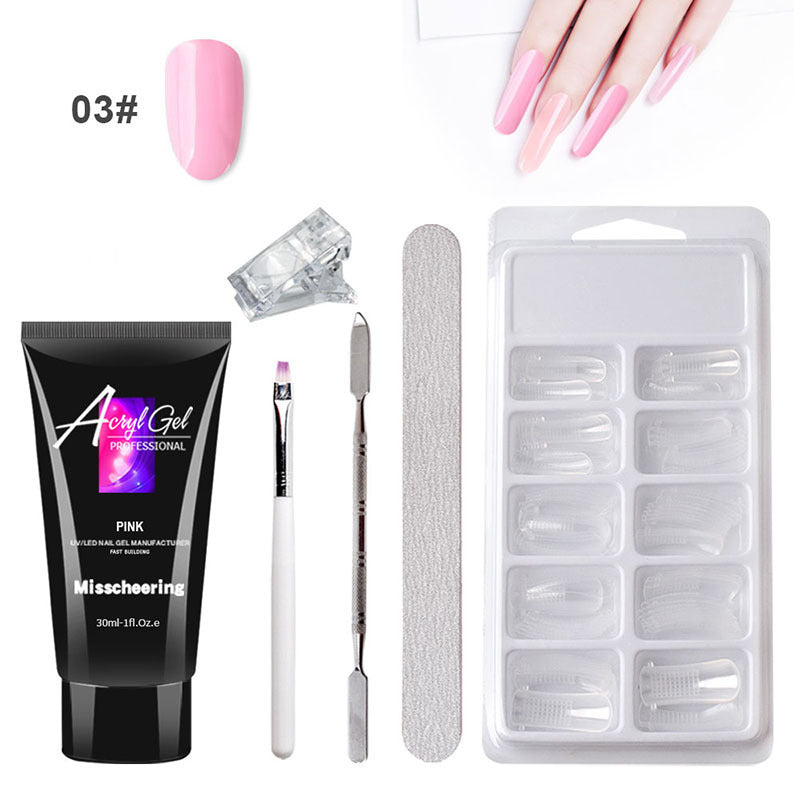 HKM-334867 Painless Gel Nail Art Set with Portable Case and Dual-Light Nail Lamp, 18-Piece Manicure Kit