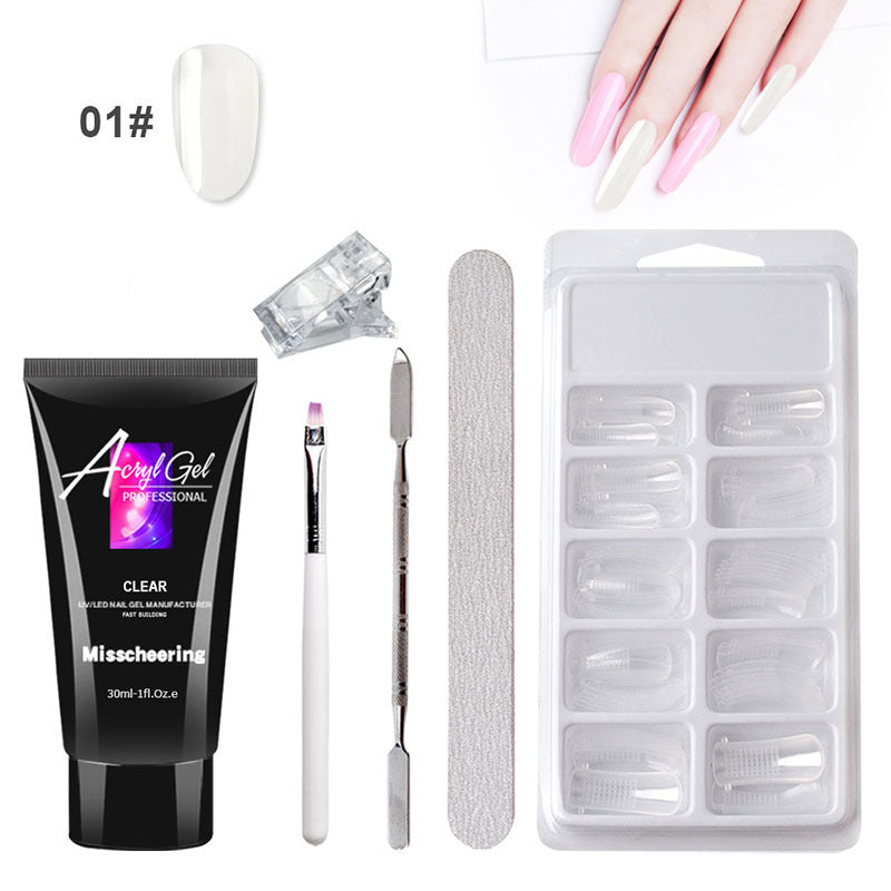 HKM-334867 Painless Gel Nail Art Set with Portable Case and Dual-Light Nail Lamp, 18-Piece Manicure Kit