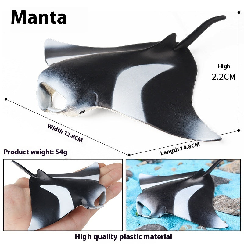HKM-581715 Realistic Plastic Devil Fish/Ray Fish Marine Animal Model for Educational Play