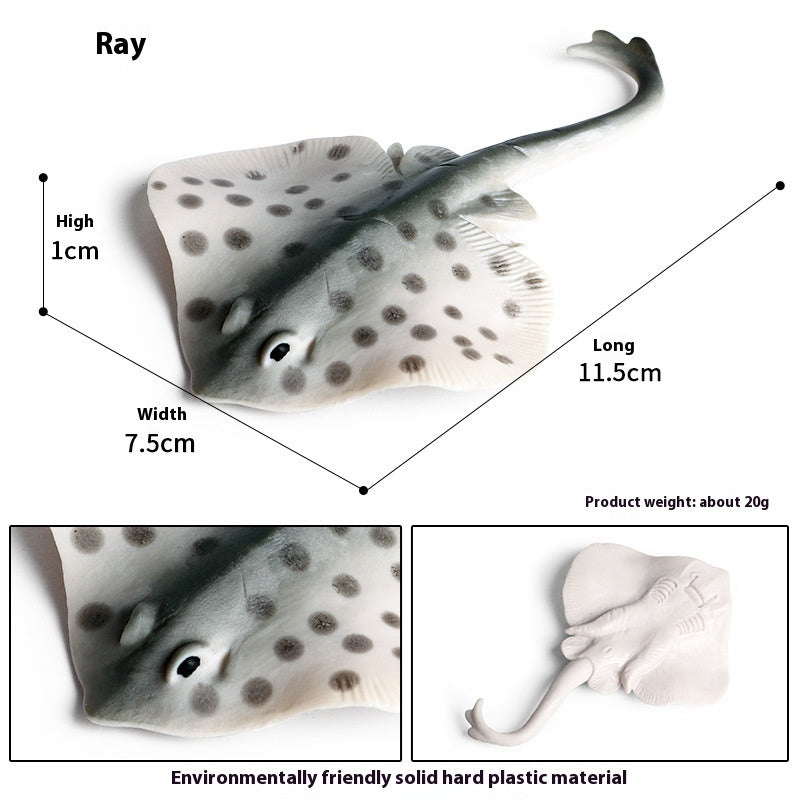 HKM-581715 Realistic Plastic Devil Fish/Ray Fish Marine Animal Model for Educational Play