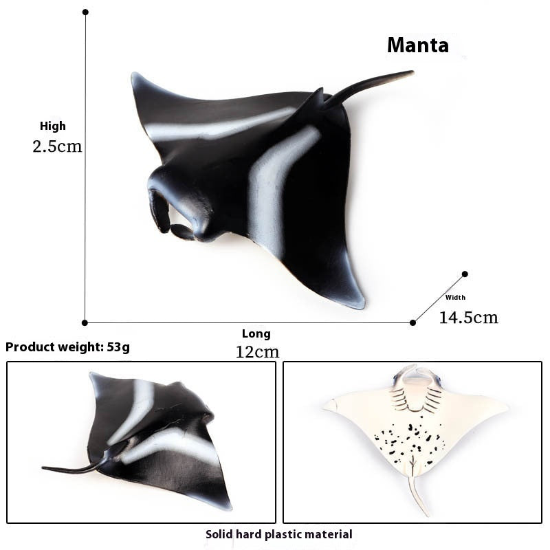 HKM-581715 Realistic Plastic Devil Fish/Ray Fish Marine Animal Model for Educational Play