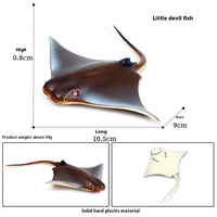 HKM-581715 Realistic Plastic Devil Fish/Ray Fish Marine Animal Model for Educational Play