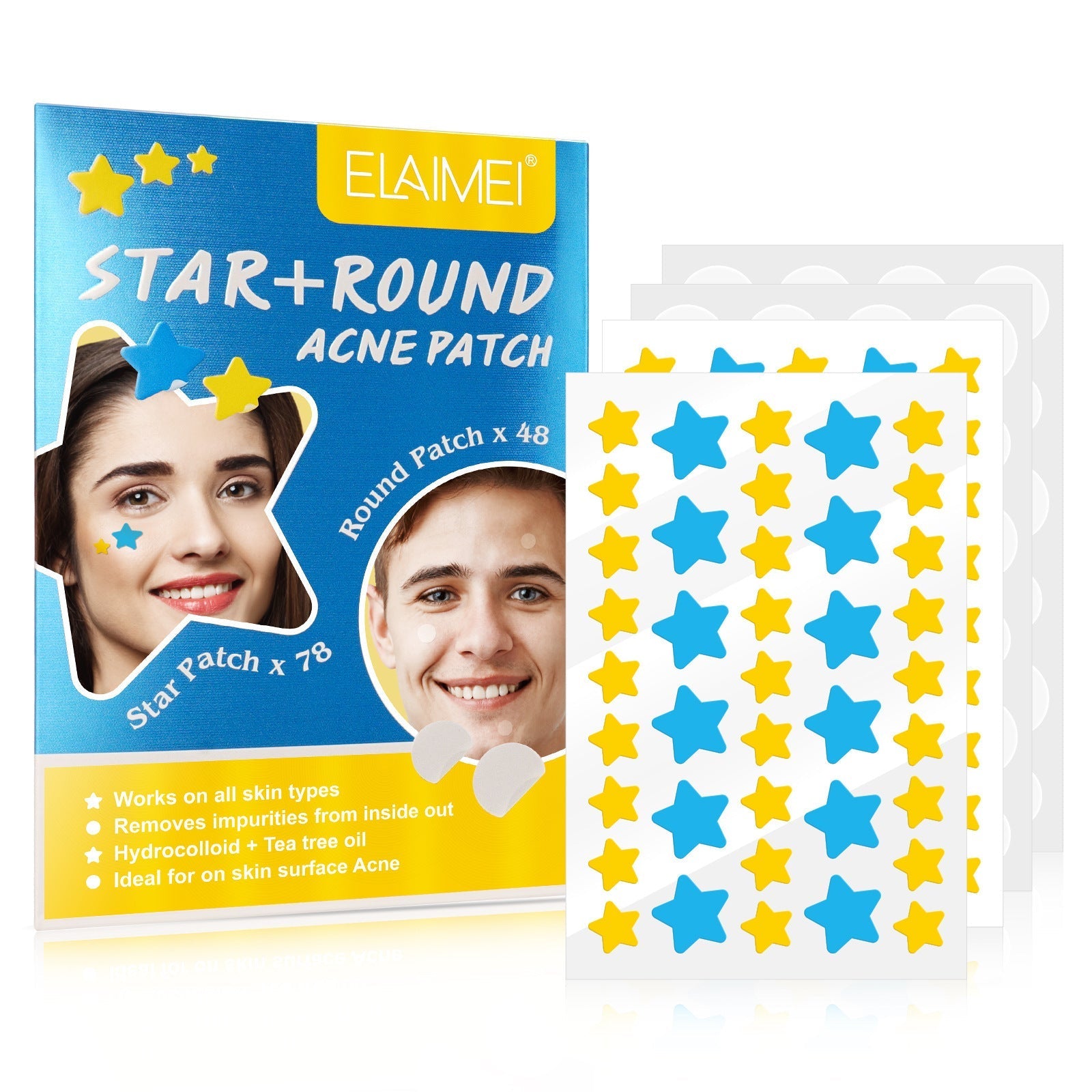 HKM-843283 Multi-Shape Acne Patches for Effective Spot Treatment – Suitable for All Skin Types