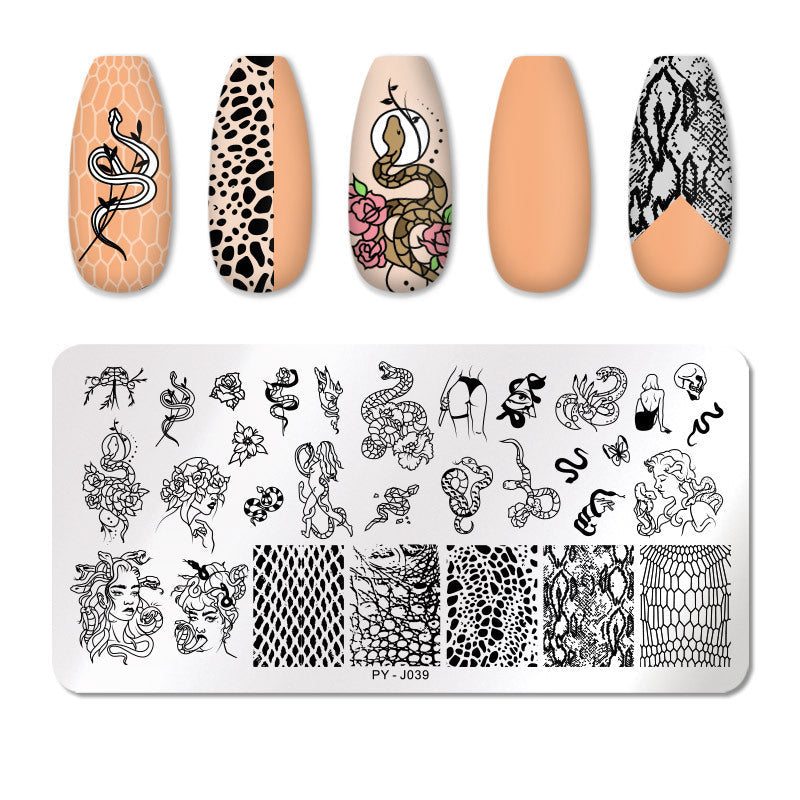 HKM-595859 Stainless Steel Nail Printing Plate for Professional Nail Art Creation