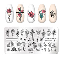 HKM-595859 Stainless Steel Nail Printing Plate for Professional Nail Art Creation