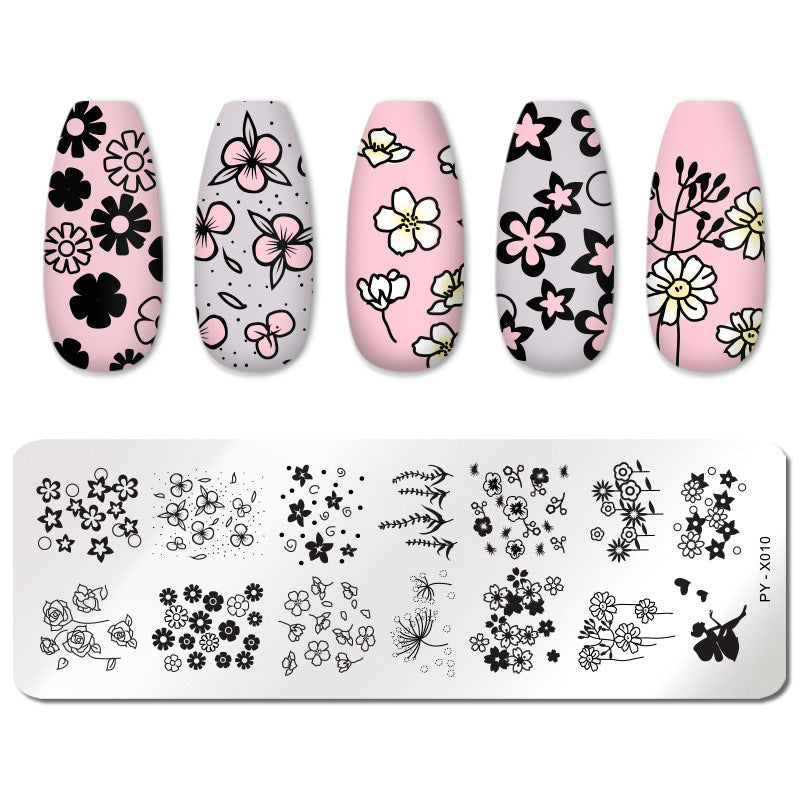 HKM-595859 Stainless Steel Nail Printing Plate for Professional Nail Art Creation