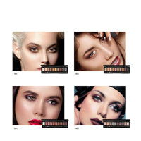 HKM-309587 10-Color Matte Waterproof Eyeshadow Palette in Earth Tones with Pearlescent Finish