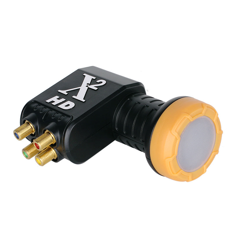 KTX-471891 Universal Ku-Band Four-Way LNB for Satellite TV Receivers, New Acrylic Material, Low Noise Ratio, 10.7-12.75 GHz Input