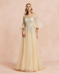 HKM-890835 Champagne Elegance Women's Dress - EZ25088