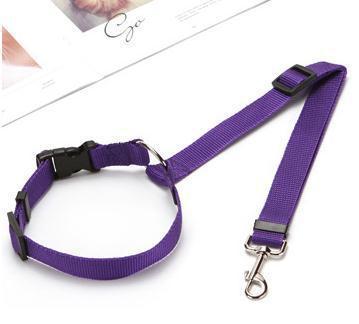 HKM-967891 Adjustable Multicolor Pet Seat Belt for Dogs & Cats - Safety Towing Rope with Quality Buckle