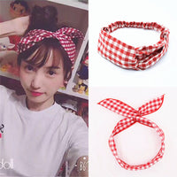 HKM-158611 Cross-Knotted Wide-Brimmed Fabric Flower Headband for Women